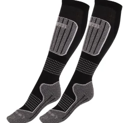 Accezzi Merino 20 skistrømper, 2 par, junior, sort