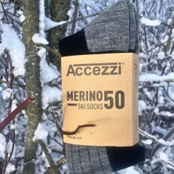 Accezzi Merino 50, skistrømper, sort