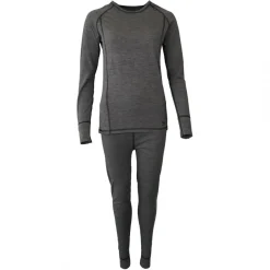 Accezzi merino skiundertøj + 3 par merino skistrømper, rød, dame