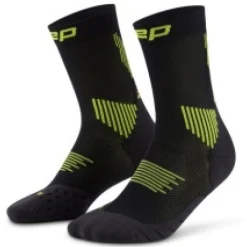 CEP Core Run Socks Mid Cut 5.0, løbestrømper, dame, sort/grøn
