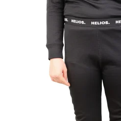 Helios Essential, skiundertøj, junior, sort, 2 sæt