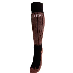 Helios Merino One 60, skistrømper, brun