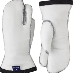 Hestra Heli Ski Liner, 3-finger inderhandsker, hvid