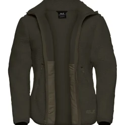 Jack Wolfskin High Curl, fleecejakke, dame, mørkegrøn