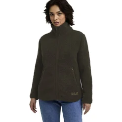 Jack Wolfskin High Curl, fleecejakke, dame, mørkegrøn