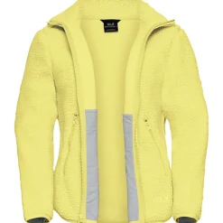 Jack Wolfskin High Curl, fleecejakke, dame, gul