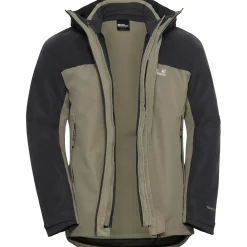 Jack Wolfskin Wild Places 3in1, skijakke, herre, beige