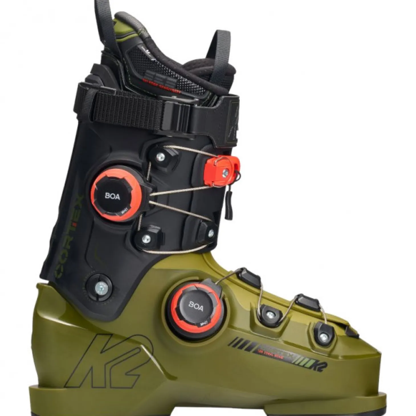 K2 Cortex Zonal 120 BOA, skistøvler, herre, sort/grøn