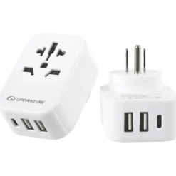 Lifeventure USA Travel Adaptor med USB + USB C