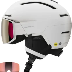 Salomon Driver Prime Sigma Plus MIPS, skihjelm med visir, hvid