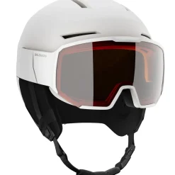 Salomon Osmo, skihjelm med visir, hvid