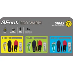 Sidas 3feet Eco Warm High, indlægssål, sort/rød