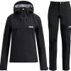 Swix Fjell skalbukser/anorak sæt, dame, sort