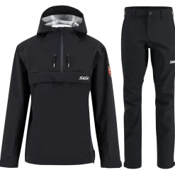 Swix Fjell skalbukser/anorak sæt, herre, sort