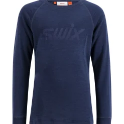 Swix RaceX Merino Long Sleeve, junior, navy