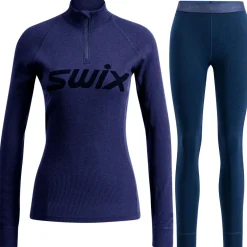 Swix RaceX Merino Pants/Half Zip sæt, dame, navy