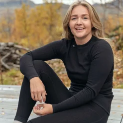 Ulvang Comfort 200 Round Neck, skiundertrøje, dame, sort