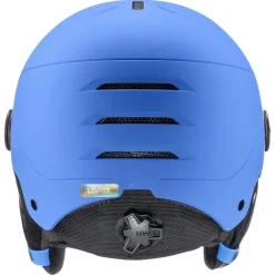Uvex Rocket JR Visor, skihjelm med visir, junior, blå