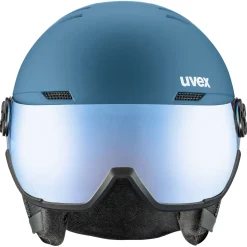 Uvex Wanted Visor, skihjelm med visir, blå